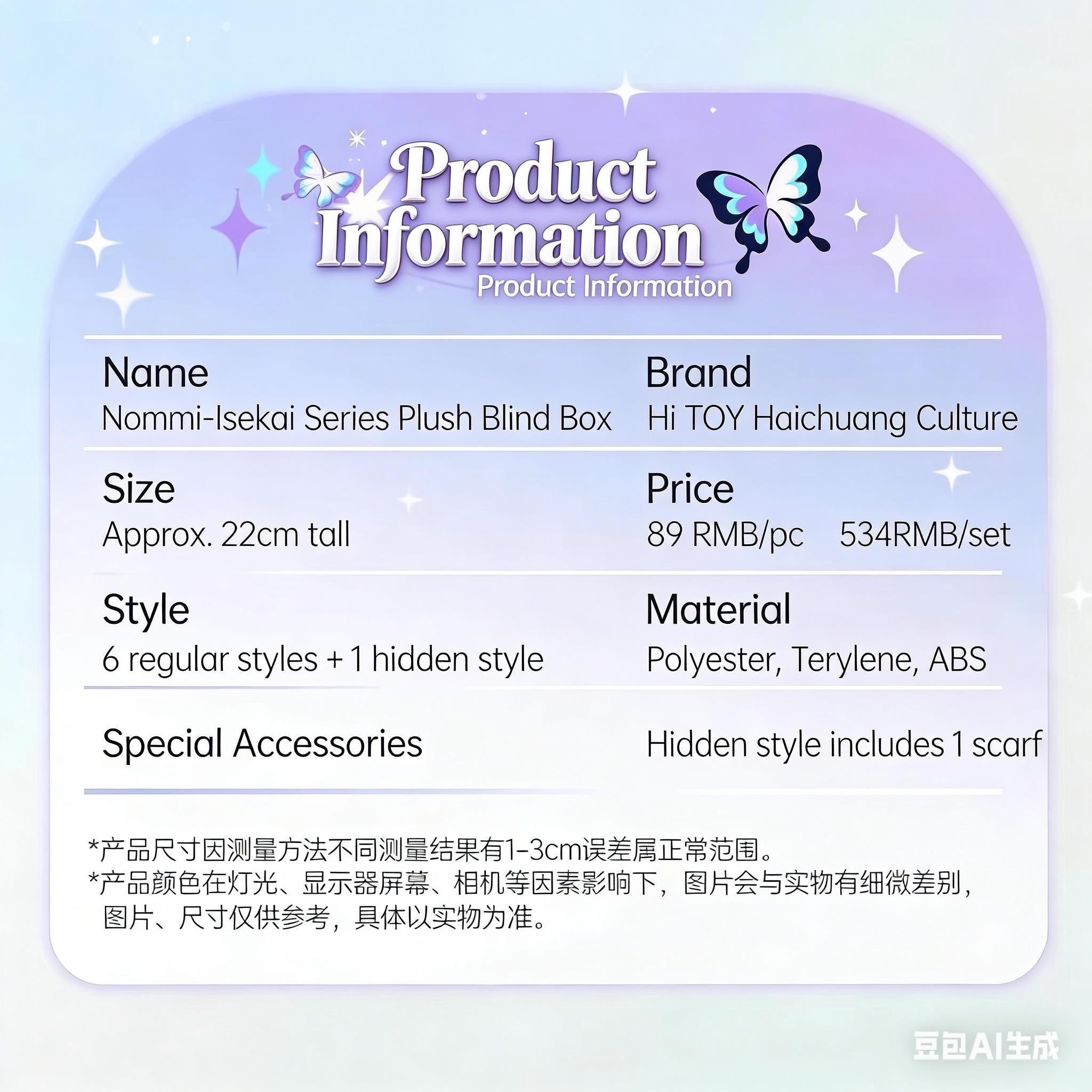 Nommi Fantasy World & Vinyl Blind Box Doll-festive holiday collectible, cute and fun surprise toy for kids grilfriend